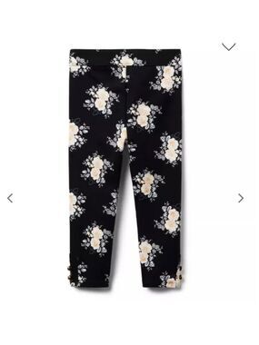 FLORAL BUTTON CUFF PONTE PANT